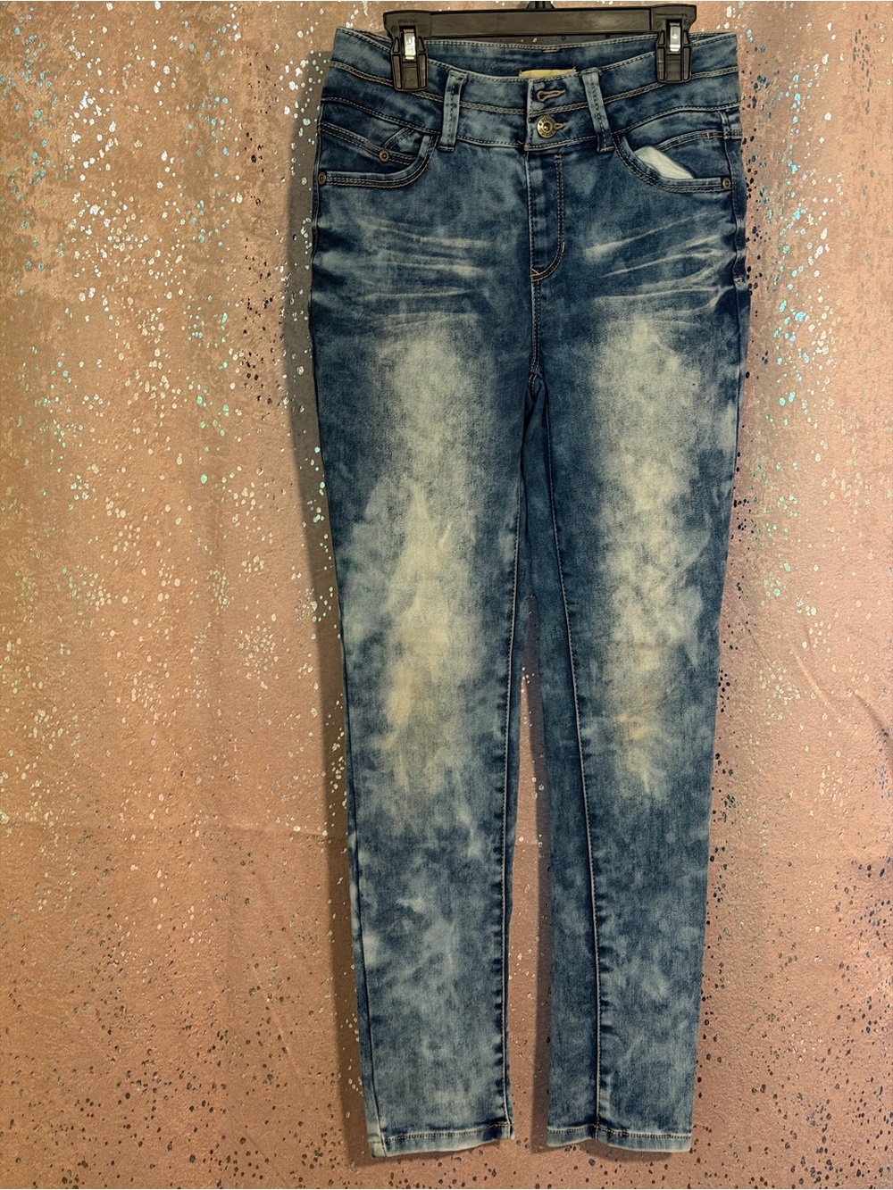 Mudd Girls Acid Wash Blue Skinny Jeans